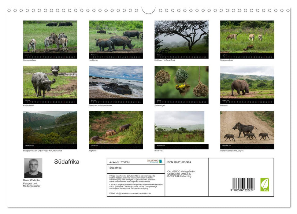 Südafrika (CALVENDO Wandkalender 2026)