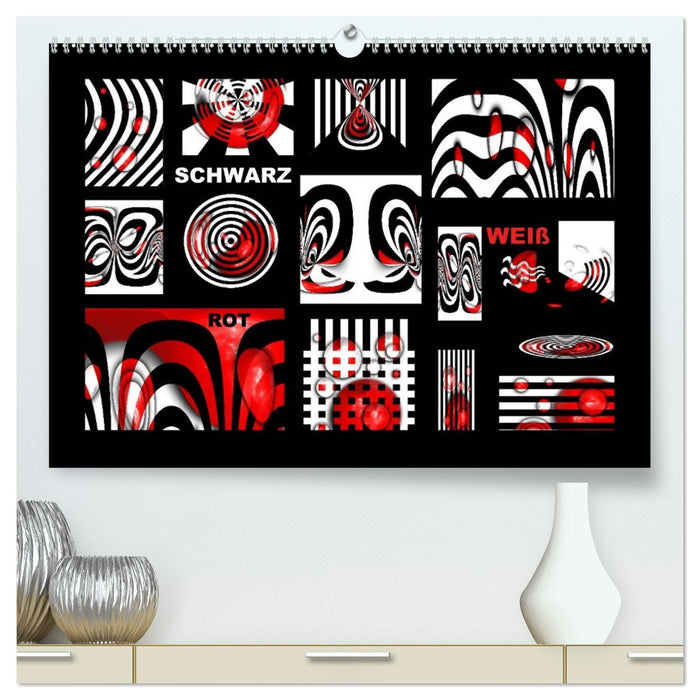 SCHWARZ, WEIß, ROT (CALVENDO Premium Wandkalender 2026)