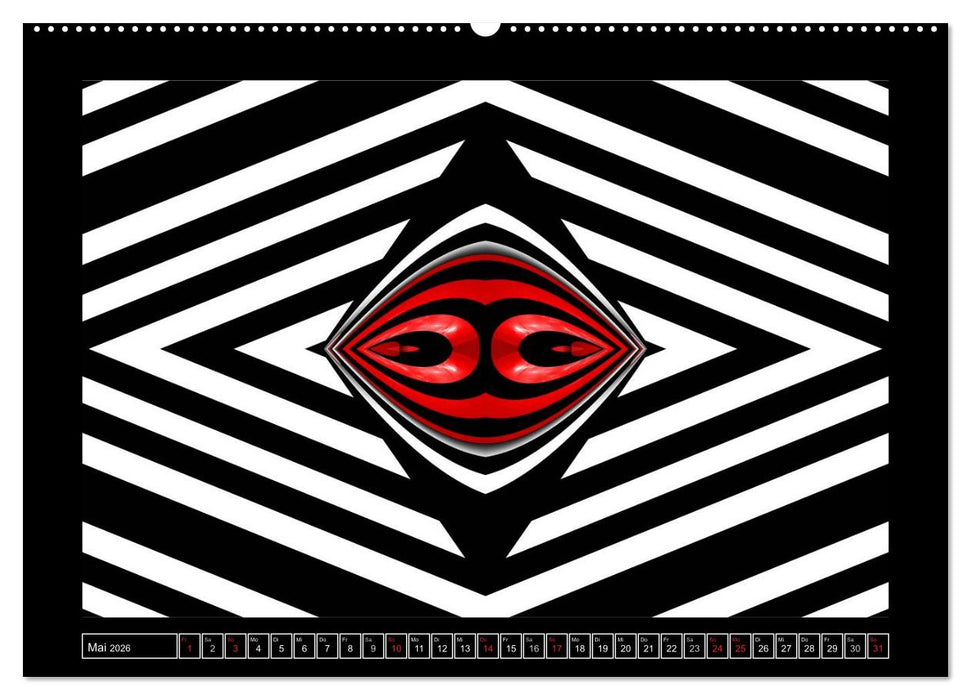 SCHWARZ, WEIß, ROT (CALVENDO Premium Wandkalender 2026)