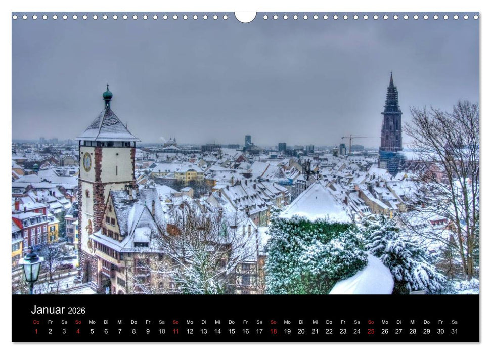 Freiburger Impressionen (CALVENDO Wandkalender 2026)