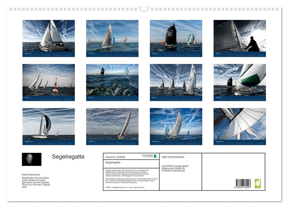 Segelregatta (CALVENDO Wandkalender 2026)