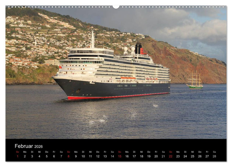 Kreuzfahrtschiffe in Europa (CALVENDO Premium Wandkalender 2026)