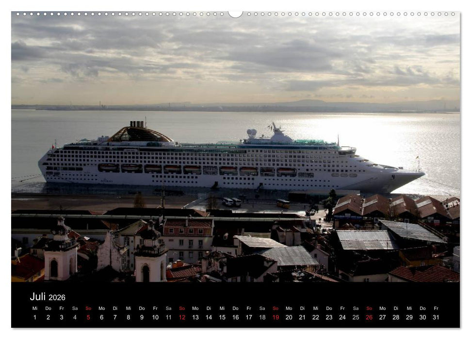 Kreuzfahrtschiffe in Europa (CALVENDO Premium Wandkalender 2026)