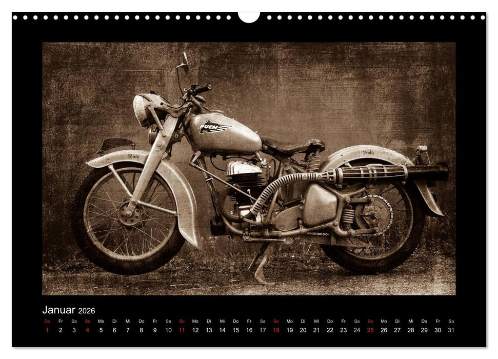 Motorrad Oldtimer (CALVENDO Wandkalender 2026)