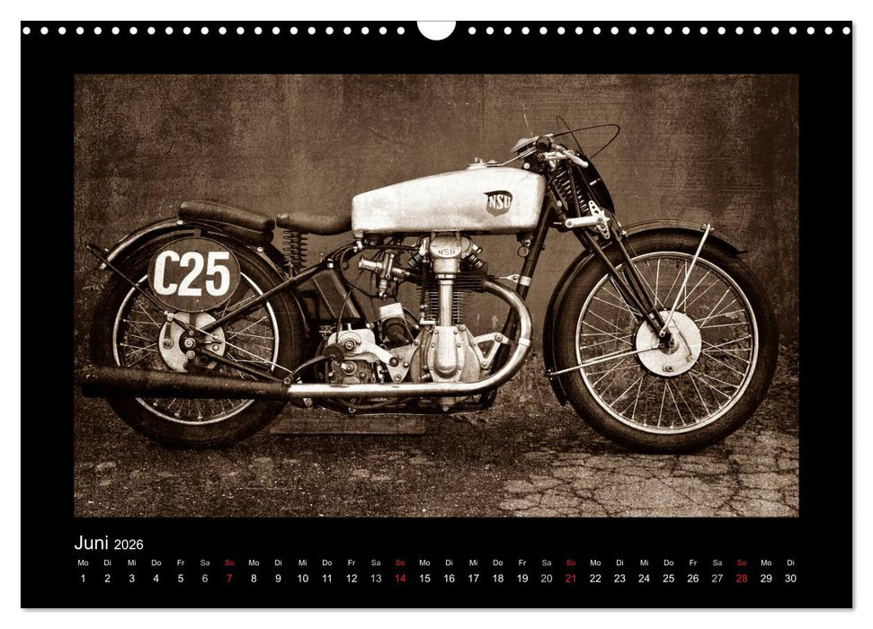 Motorrad Oldtimer (CALVENDO Wandkalender 2026)