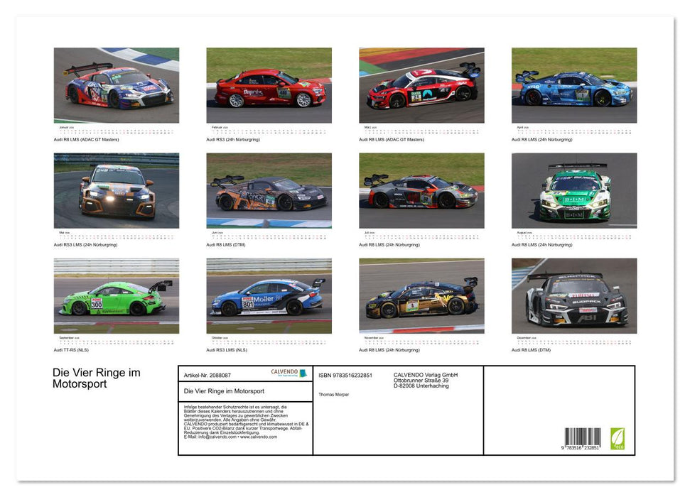Die Vier Ringe im Motorsport (CALVENDO Wandkalender 2026)