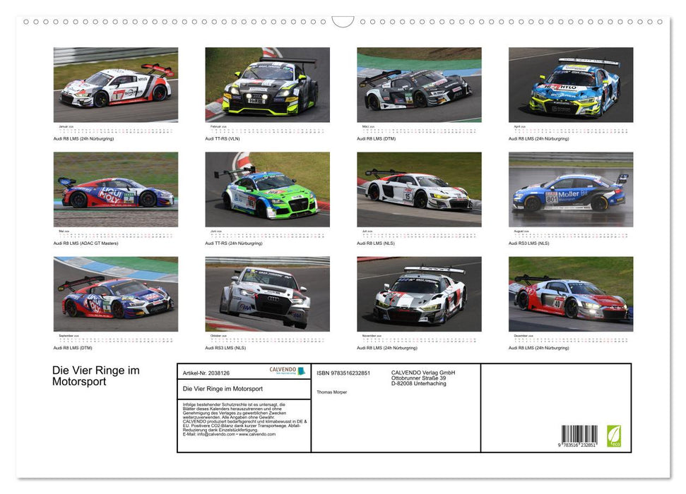 Die Vier Ringe im Motorsport (CALVENDO Wandkalender 2026)