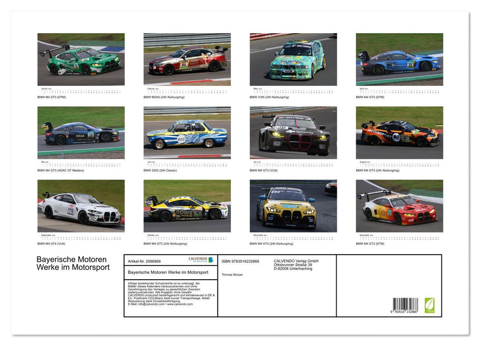 Bayerische Motoren Werke im Motorsport (CALVENDO Wandkalender 2026)