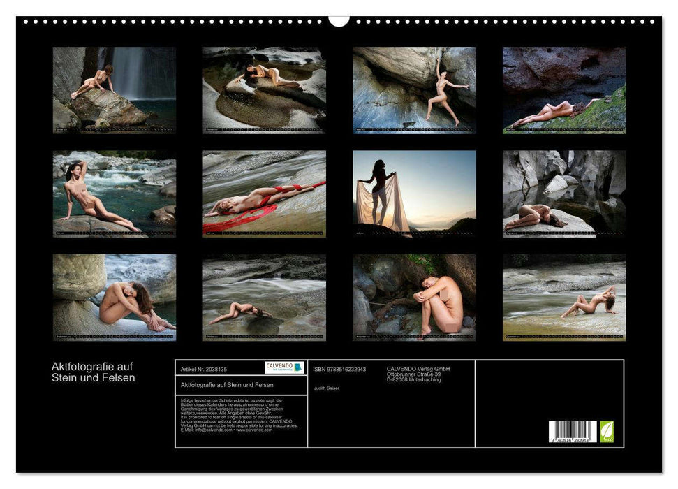 Aktfotografie auf Stein und Felsen (CALVENDO Wandkalender 2026)