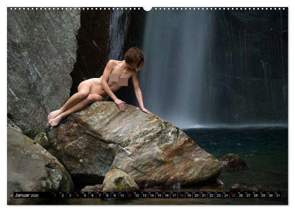 Aktfotografie auf Stein und Felsen (CALVENDO Wandkalender 2026)