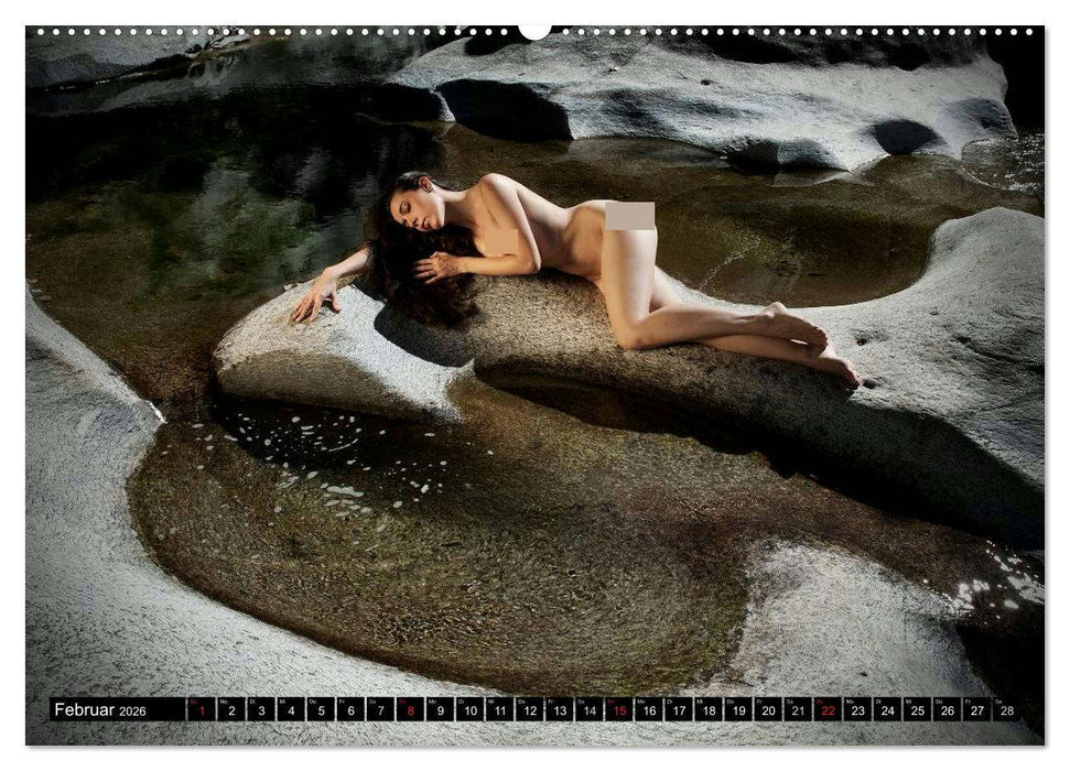 Aktfotografie auf Stein und Felsen (CALVENDO Wandkalender 2026)