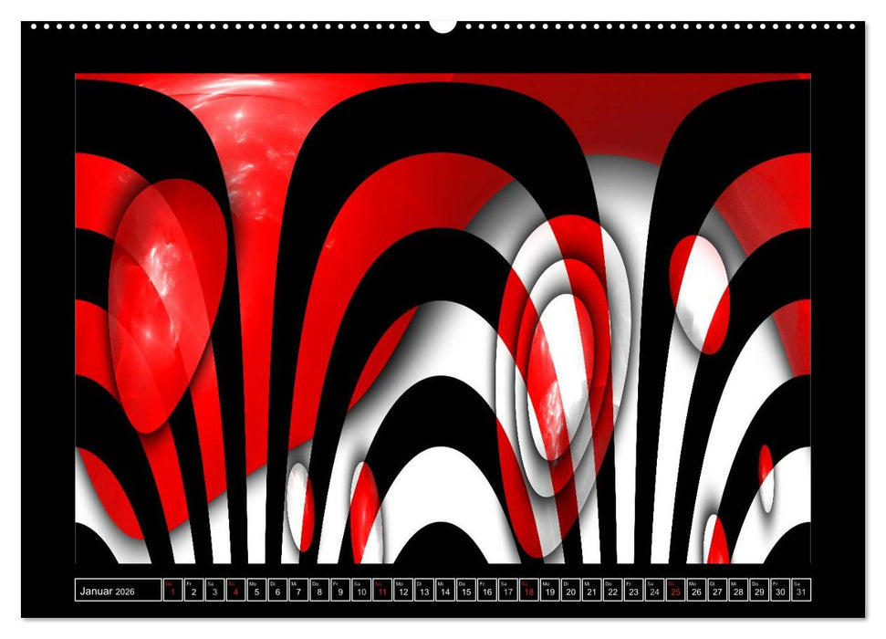 SCHWARZ, WEIß, ROT (CALVENDO Wandkalender 2026)