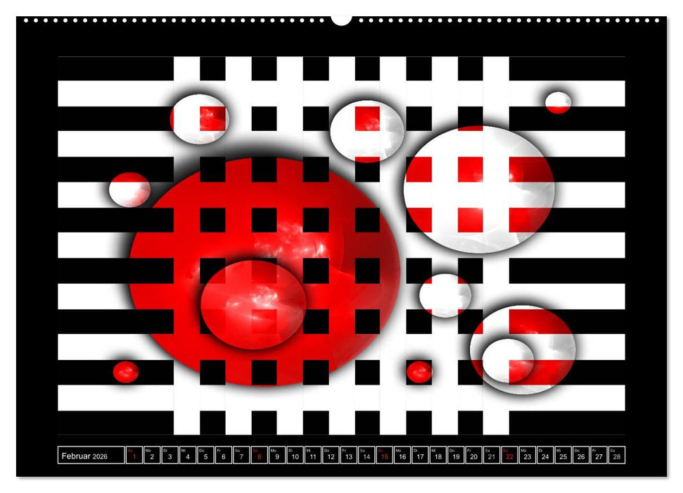 SCHWARZ, WEIß, ROT (CALVENDO Wandkalender 2026)