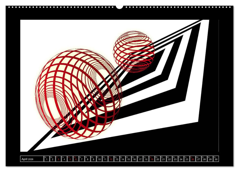 SCHWARZ, WEIß, ROT (CALVENDO Wandkalender 2026)
