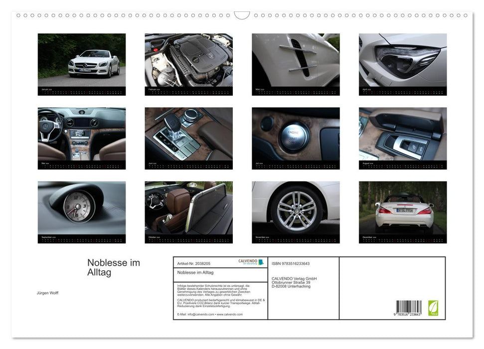 Noblesse im Alltag (CALVENDO Wandkalender 2026)