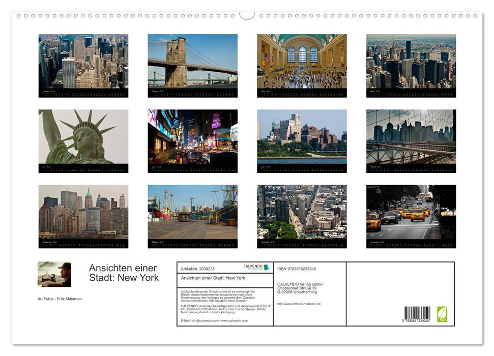 Ansichten einer Stadt: New York (CALVENDO Wandkalender 2026)