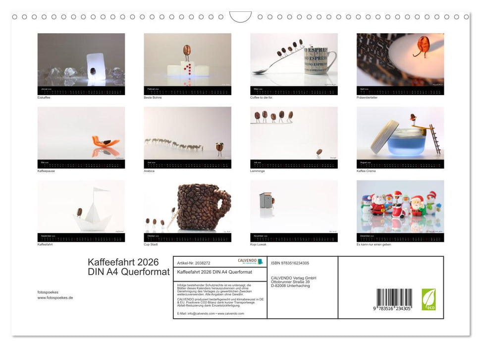 Kaffeefahrt 2026 DIN A4 Querformat (CALVENDO Wandkalender 2026)