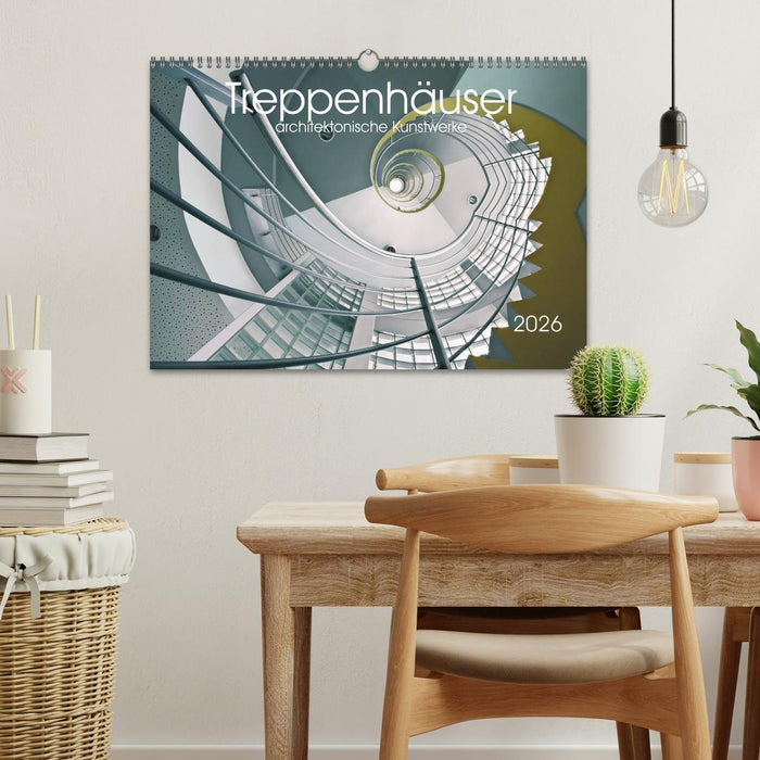 Treppenhäuser architektonische Kunstwerke (CALVENDO Wandkalender 2026)