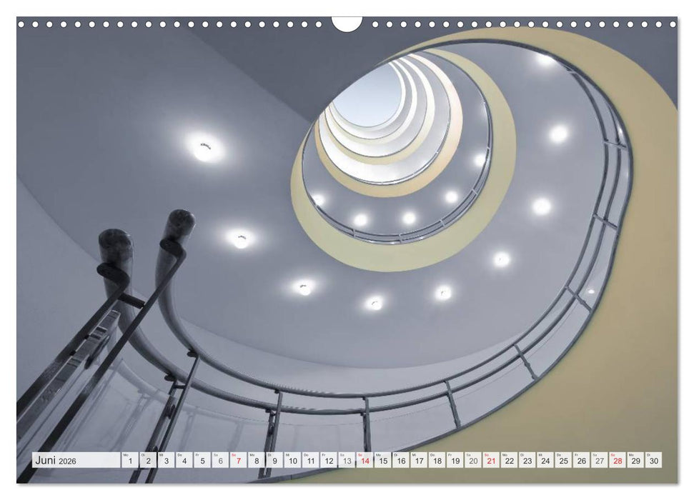Treppenhäuser architektonische Kunstwerke (CALVENDO Wandkalender 2026)
