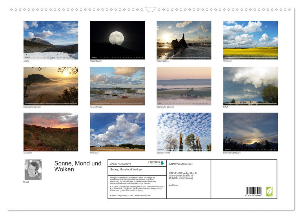 Sonne, Mond und Wolken (CALVENDO Wandkalender 2026)