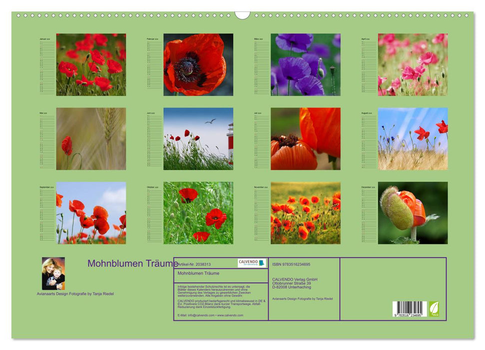 Mohnblumen Träume (CALVENDO Wandkalender 2026)