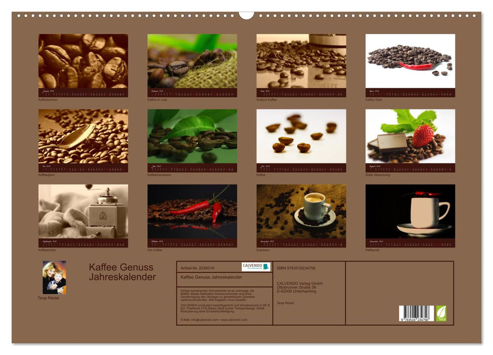 Kaffee Genuss Jahreskalender (CALVENDO Wandkalender 2026)