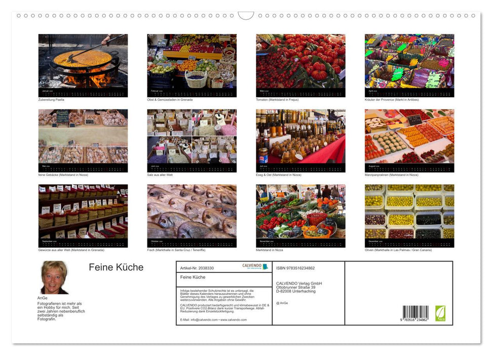 Feine Küche (CALVENDO Wandkalender 2026)
