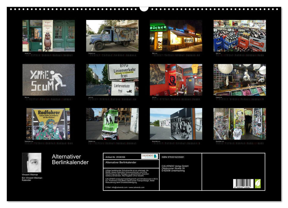 Alternativer Berlinkalender (CALVENDO Wandkalender 2026)