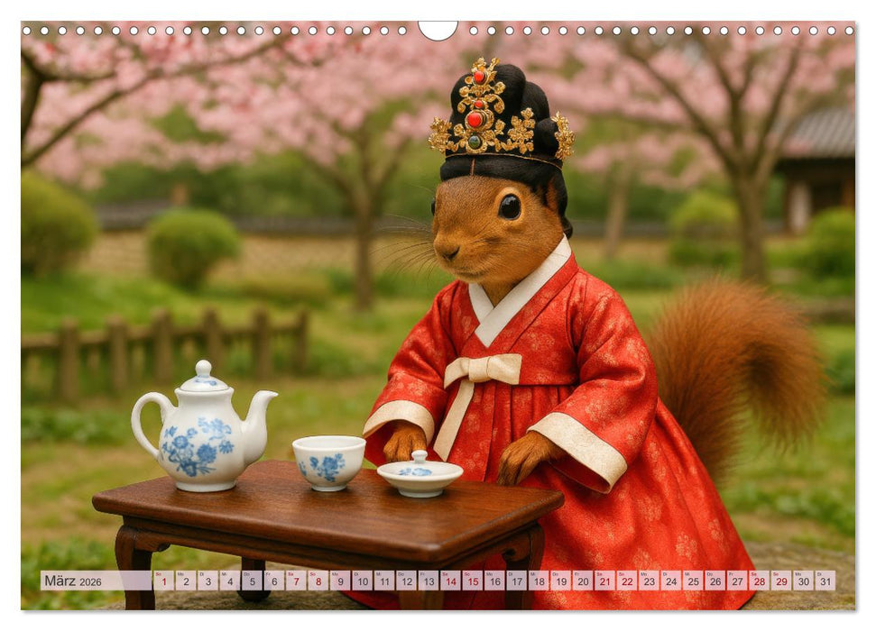 Die geheime Welt der Eichhörnchen (CALVENDO Wandkalender 2026)