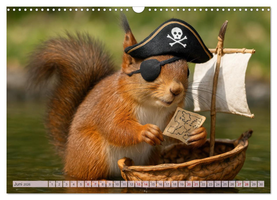 Die geheime Welt der Eichhörnchen (CALVENDO Wandkalender 2026)