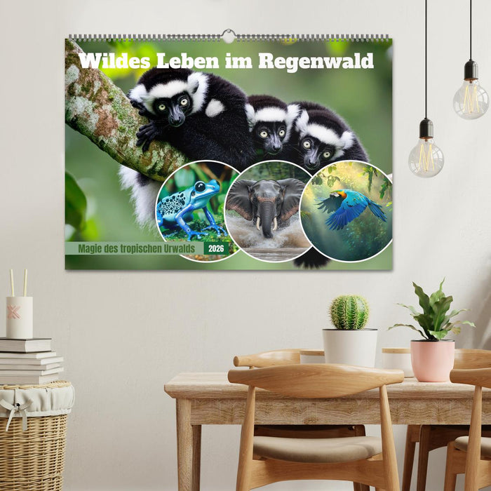 Wildes Leben im Regenwald (CALVENDO Wandkalender 2026)