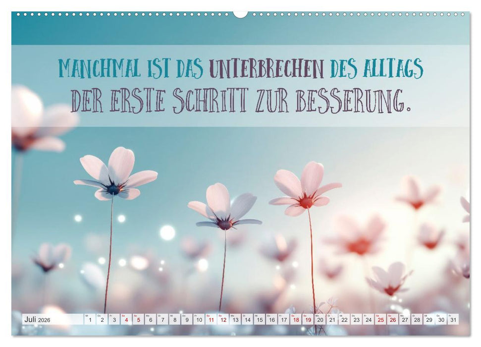 Herzliche Wünsche zur Genesung (CALVENDO Premium Wandkalender 2026)