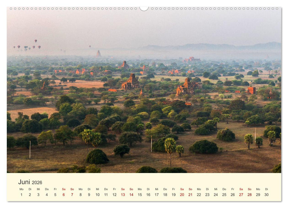 Bagan - Pagode im Wald (CALVENDO Wandkalender 2026)