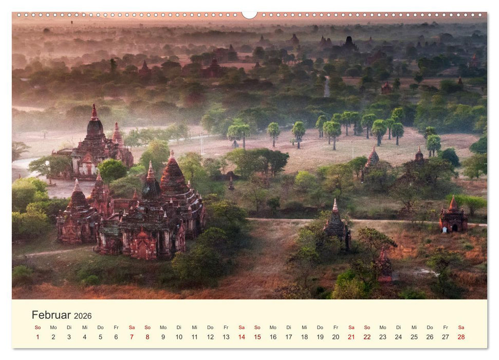 Bagan - Pagode im Wald (CALVENDO Premium Wandkalender 2026)