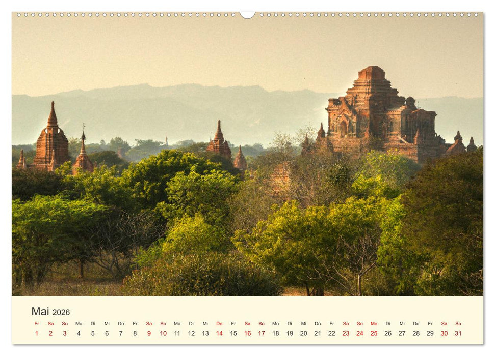 Bagan - Pagode im Wald (CALVENDO Premium Wandkalender 2026)
