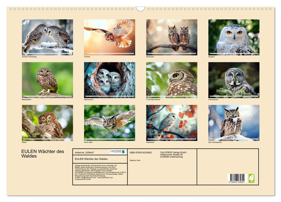 EULEN Wächter des Waldes (CALVENDO Wandkalender 2026)