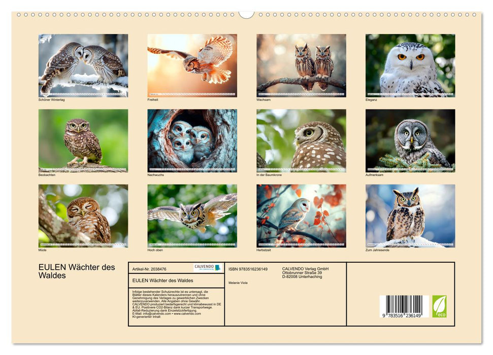 EULEN Wächter des Waldes (CALVENDO Premium Wandkalender 2026)