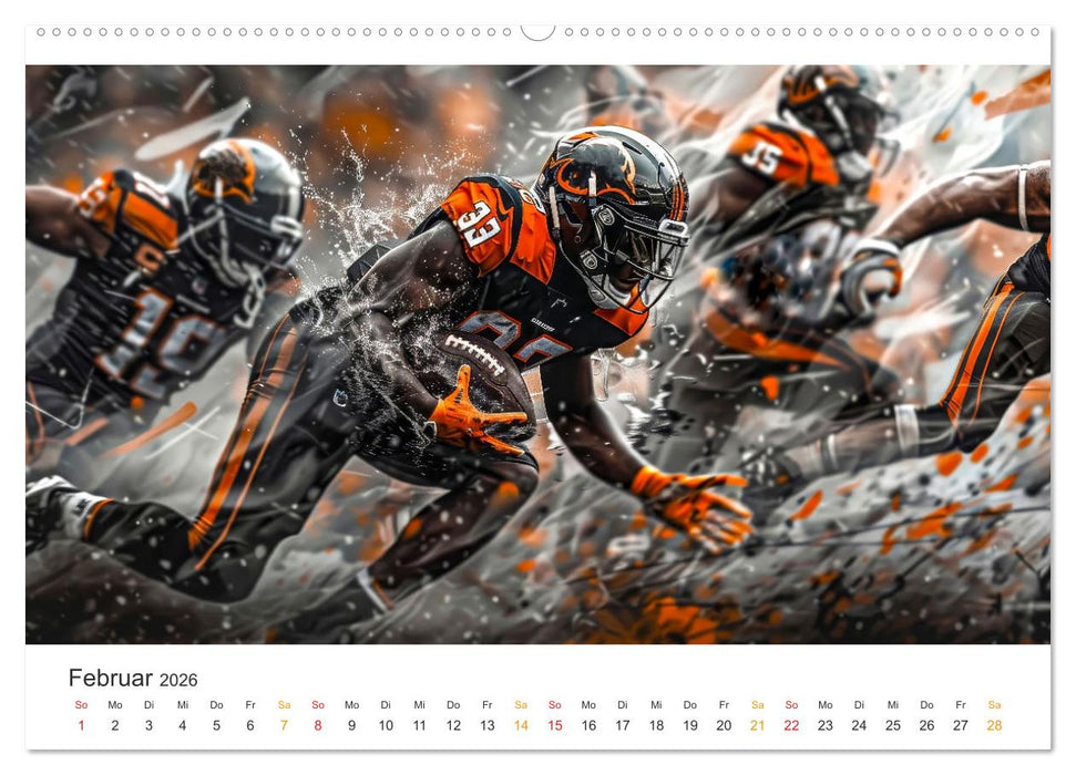 American Football - coole Momente (CALVENDO Wandkalender 2026)