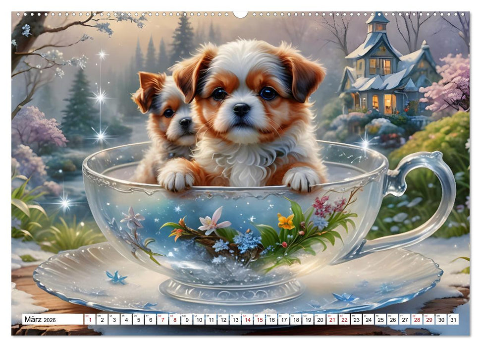 Tierische Tee-Parade (CALVENDO Premium Wandkalender 2026)