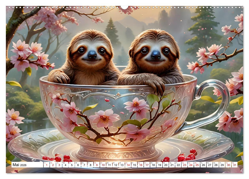 Tierische Tee-Parade (CALVENDO Premium Wandkalender 2026)