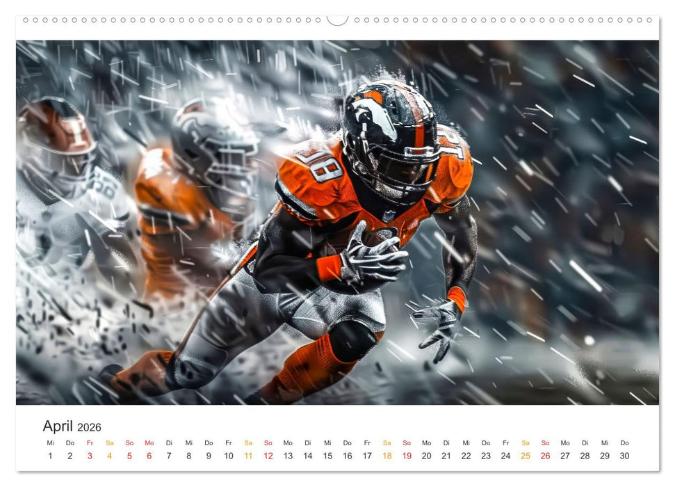 American Football - coole Momente (CALVENDO Premium Wandkalender 2026)