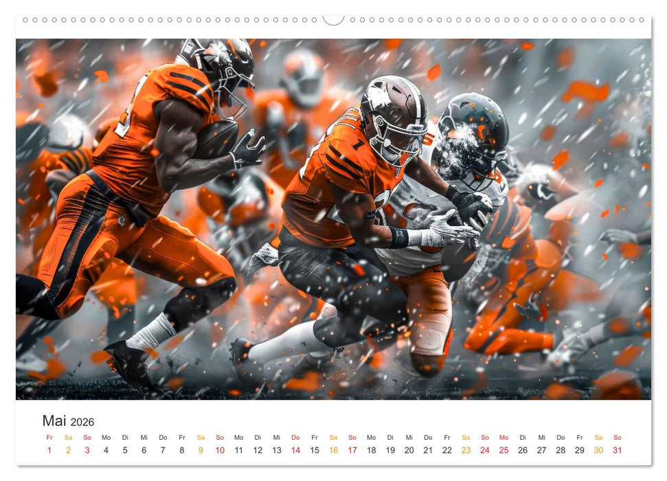 American Football - coole Momente (CALVENDO Premium Wandkalender 2026)