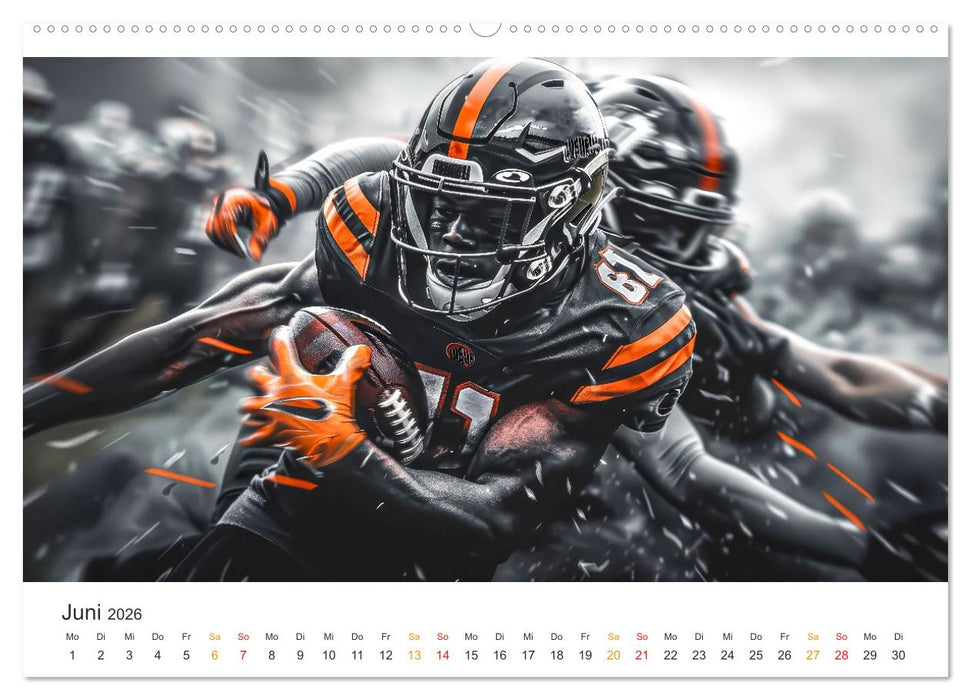 American Football - coole Momente (CALVENDO Premium Wandkalender 2026)