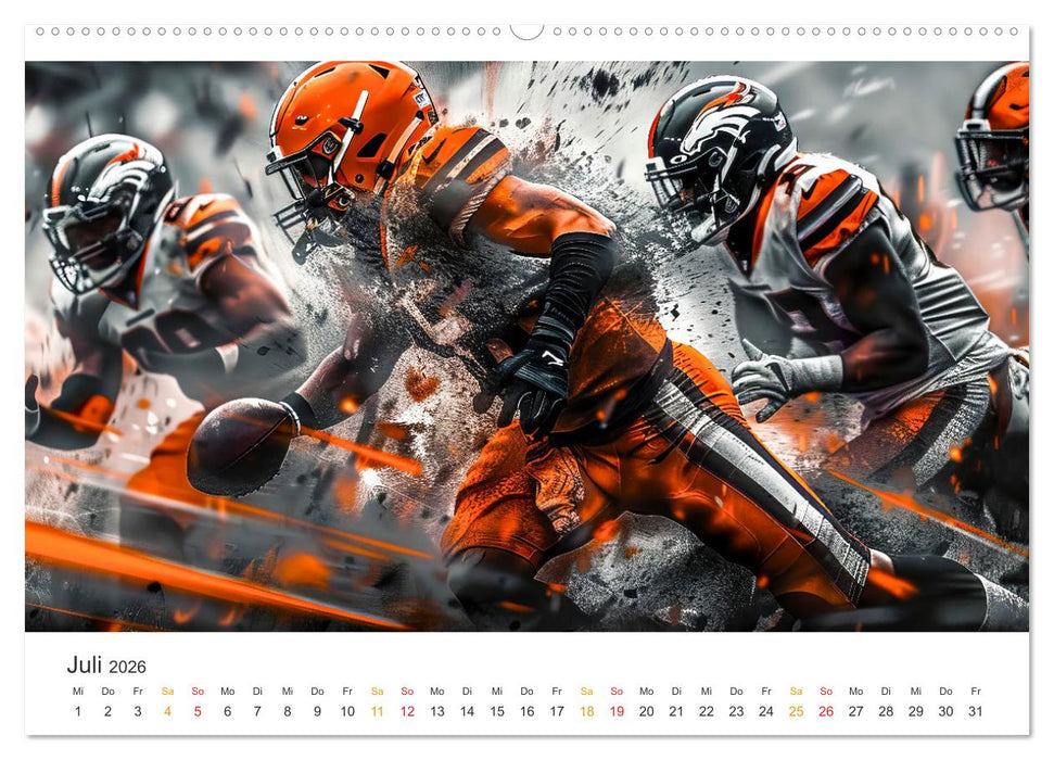 American Football - coole Momente (CALVENDO Premium Wandkalender 2026)