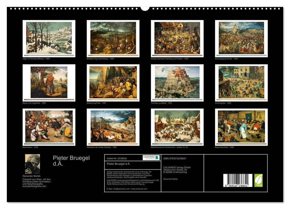 Pieter Bruegel d.Ä. (CALVENDO Premium Wandkalender 2026)