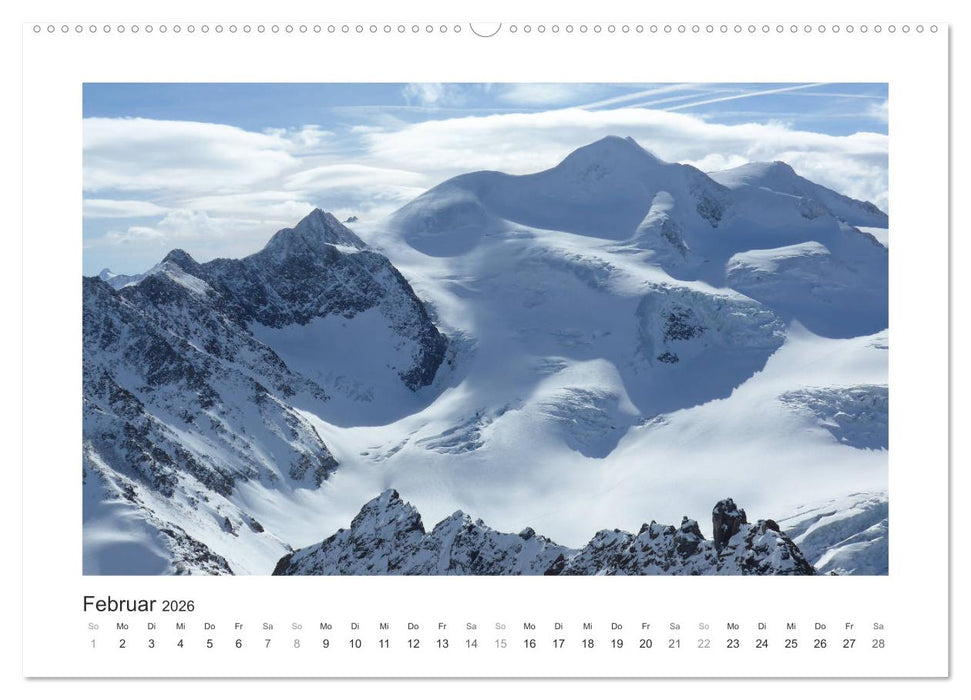 Die schönsten Gipfel der Alpen - Giganten aus Fels und Eis (CALVENDO Premium Wandkalender 2026)