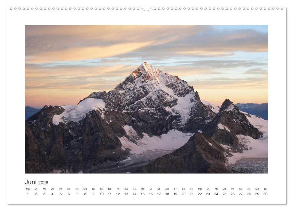 Die schönsten Gipfel der Alpen - Giganten aus Fels und Eis (CALVENDO Premium Wandkalender 2026)