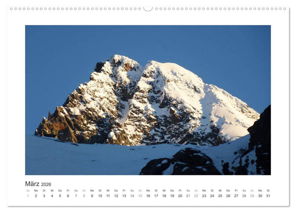 Die schönsten Gipfel der Alpen - Giganten aus Fels und Eis (CALVENDO Wandkalender 2026)