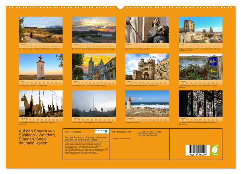 Auf den Spuren von Santiago - Wandern, Staunen, Seele baumeln lassen. (CALVENDO Premium Wandkalender 2026)