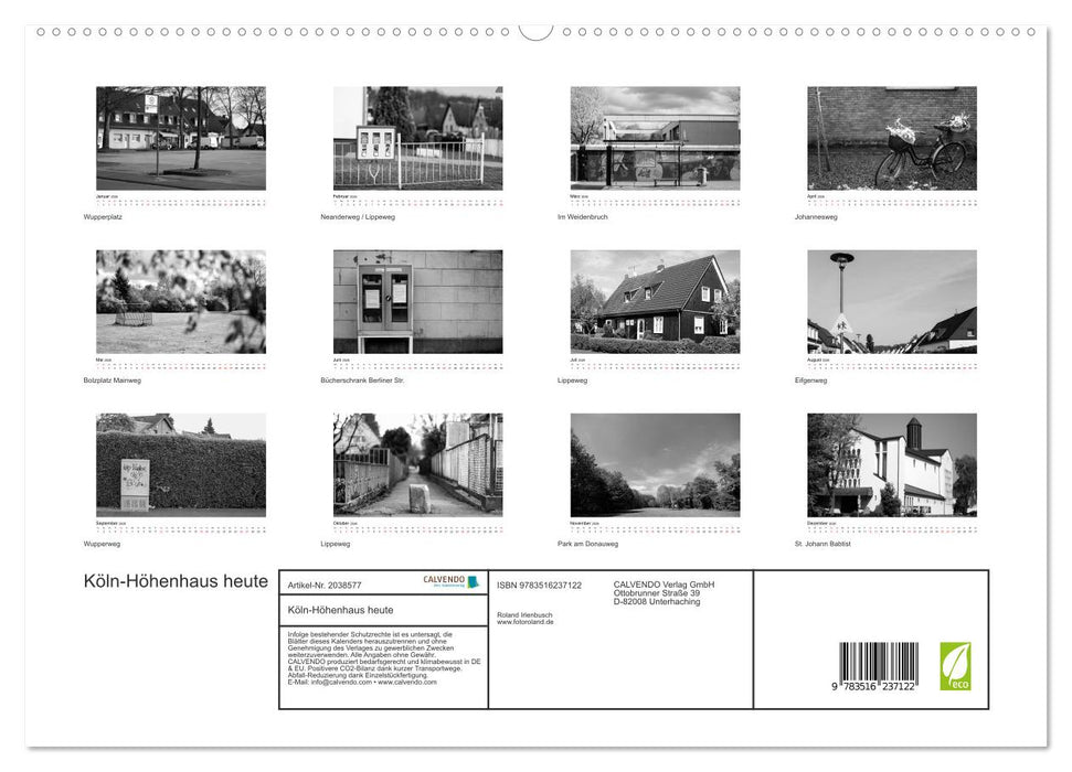 Köln-Höhenhaus heute (CALVENDO Premium Wandkalender 2026)